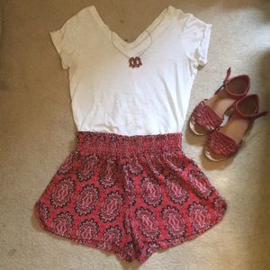 Baroque Print Flowy Shorts